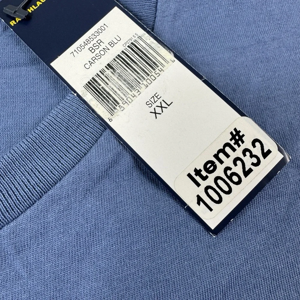 Polo Ralph Lauren Blue Pony Horseman Pocket S/S Cotton T Shirt Size 2XL NWT